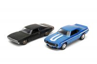 Rychle a zběsile Twin Pack Chevrolet Camaro 1969 a Dodge Charge Wide Body 1968, 1:32 Wave 2/1